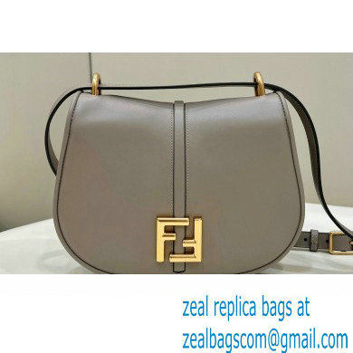 Fendi C Com Medium bag in smooth and full-grain leather Gray 2023